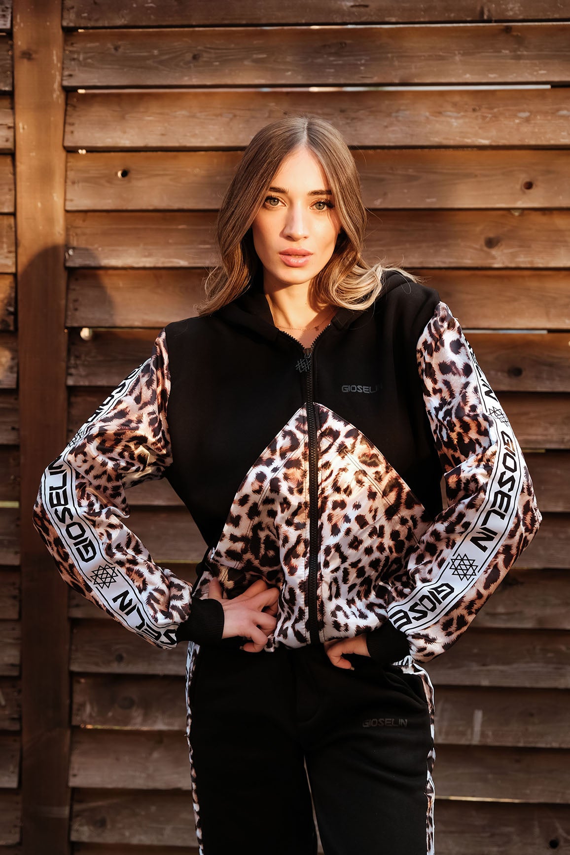 Tuta Animalier Nera Gioselin