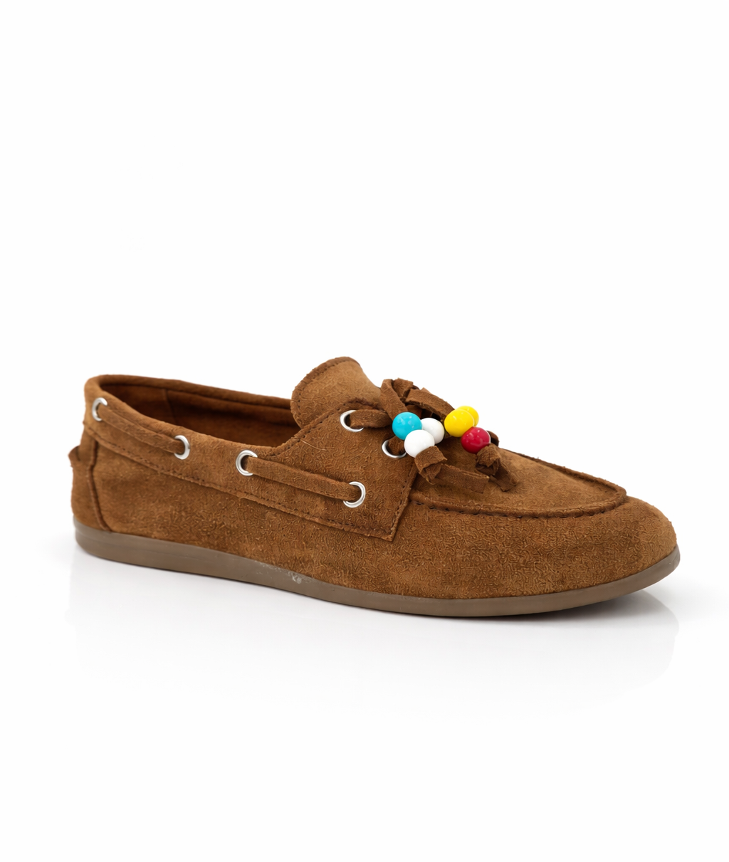 Mocassino Scamosciato Beige