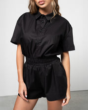 Completo Camicia & Shorts Nero