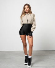 Giacca Crop Beige in Cotone