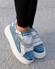 Collier Denim in Argento