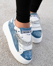 Collier Denim in Argento